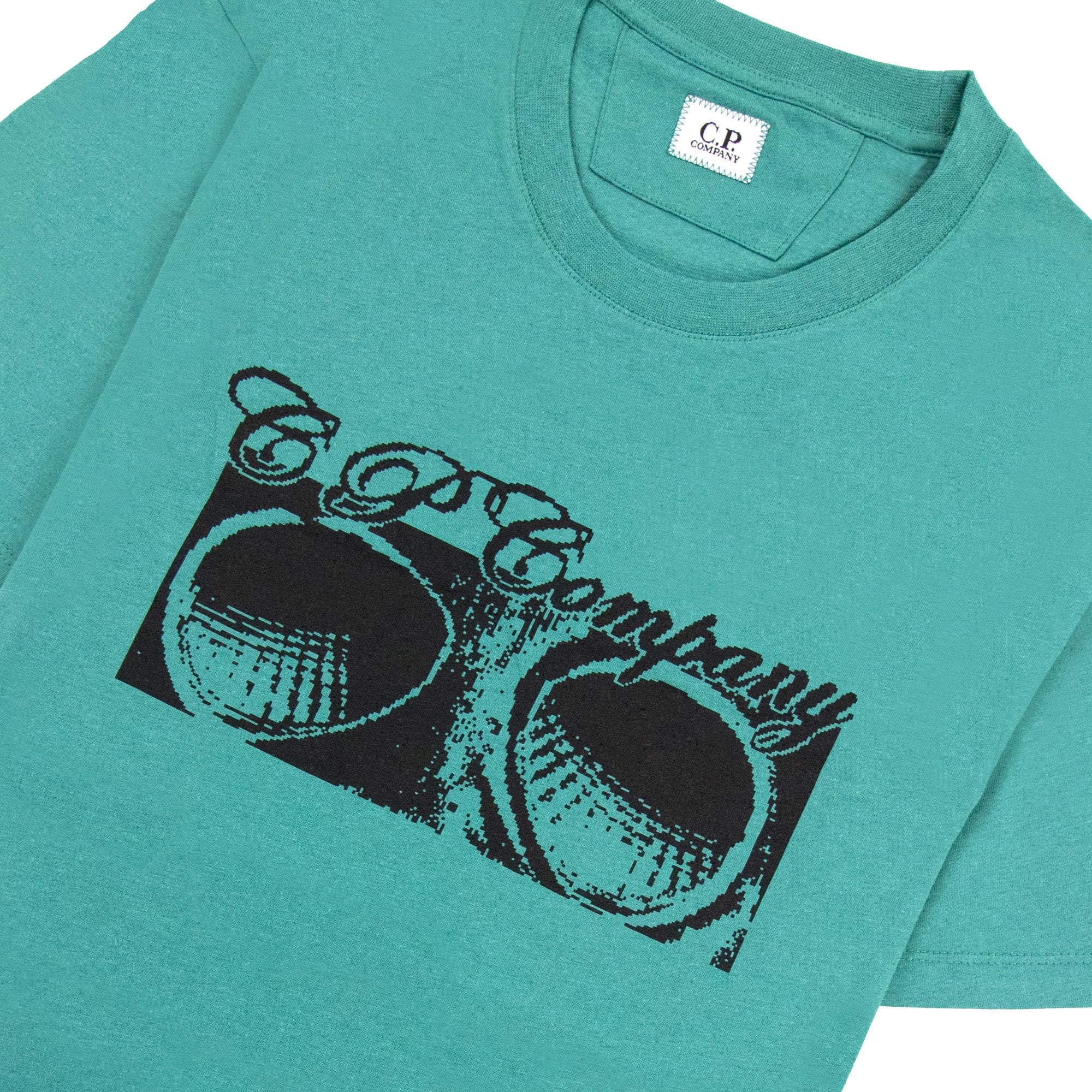 Cp Company 30/1 Jersey Goggle Print T-shirt Frosty Green 673