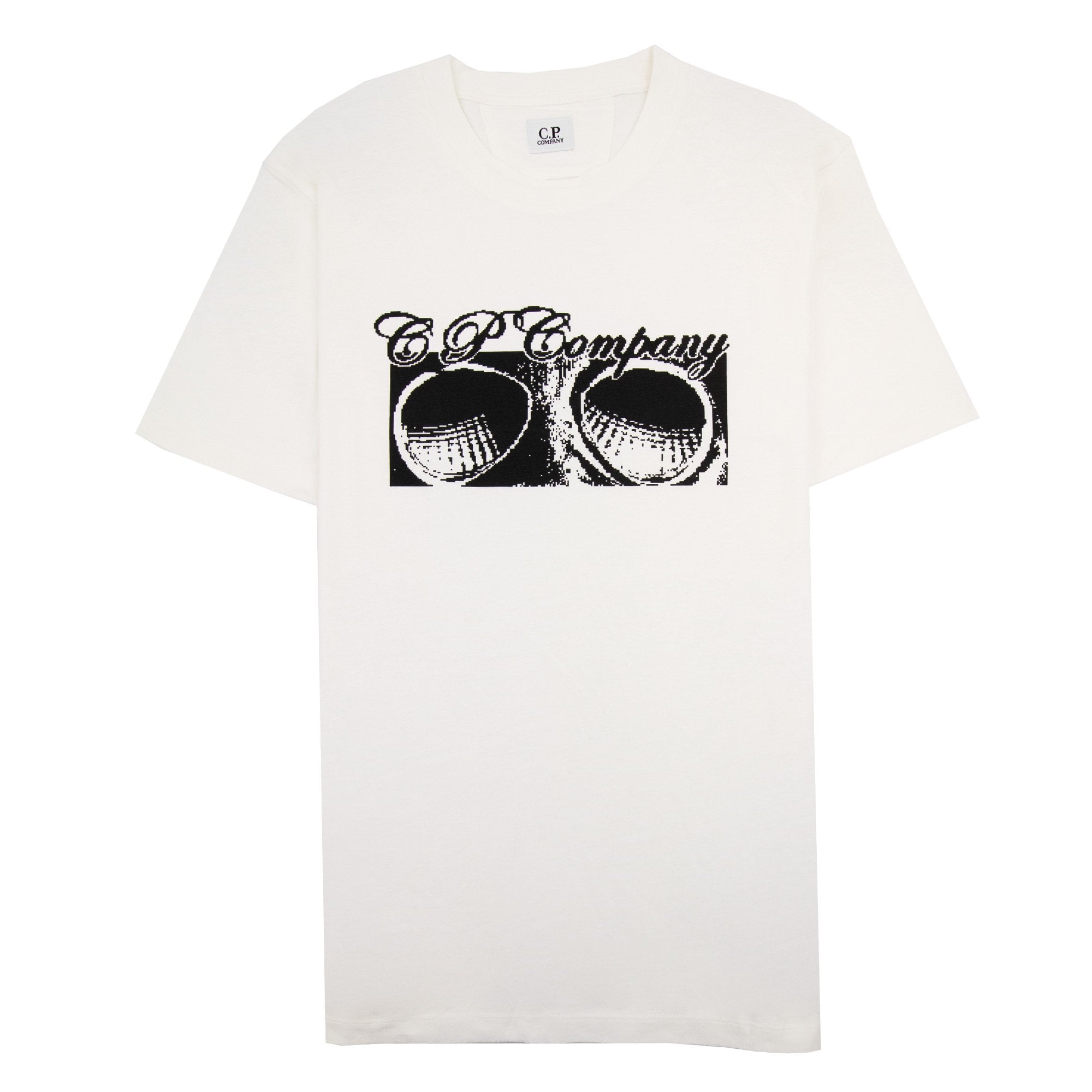 Cp Company 30/1 Jersey Goggle Print T-shirt White 103
