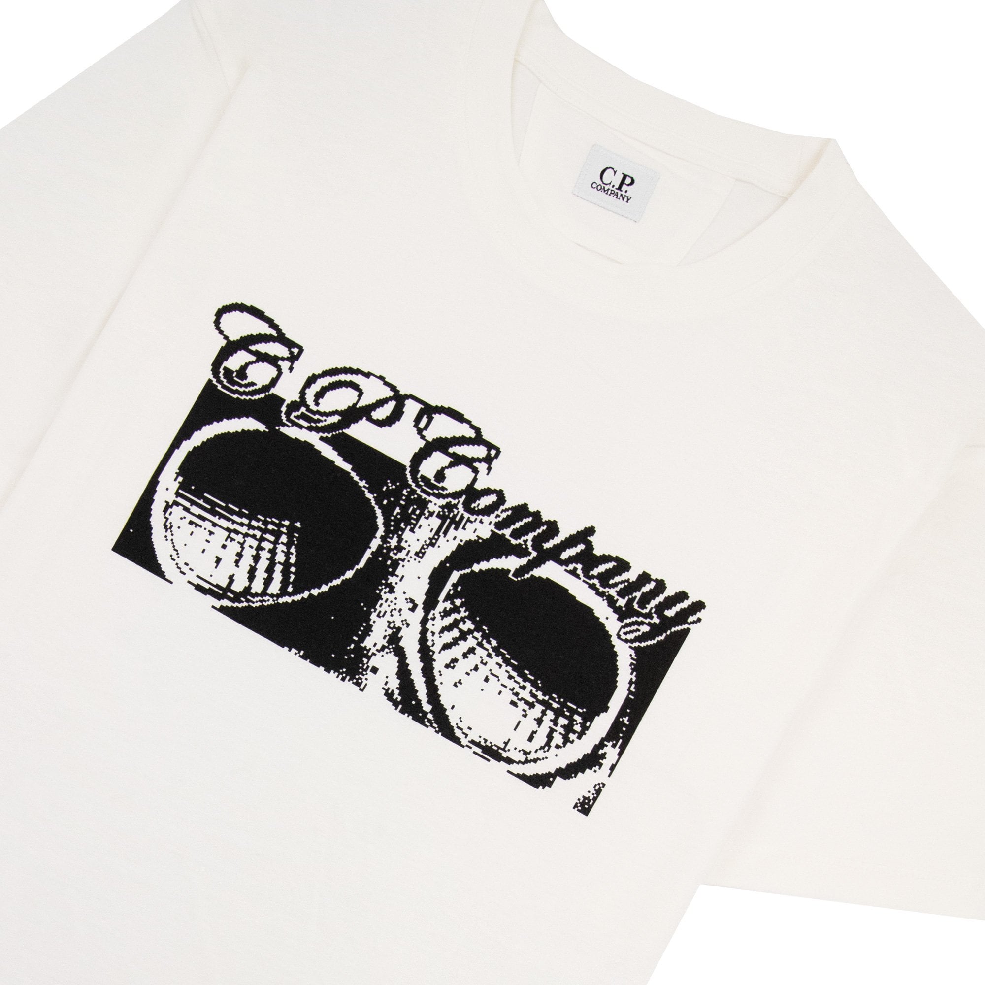 Cp Company 30/1 Jersey Goggle Print T-shirt White 103