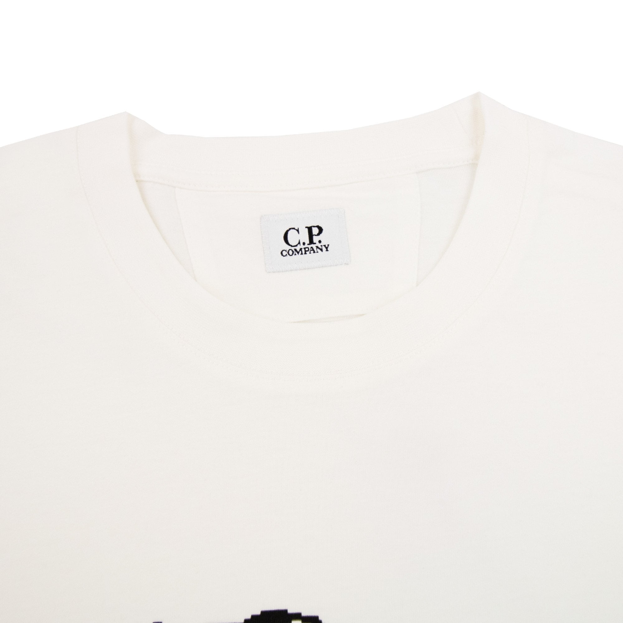 Cp Company 30/1 Jersey Goggle Print T-shirt White 103
