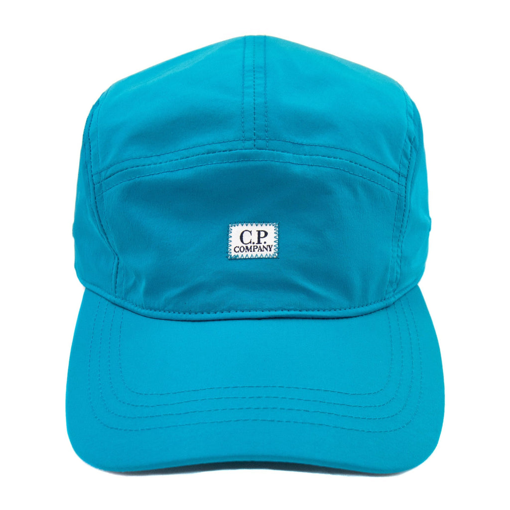 Cp Company Chrome Patch Logo 5 Panel Cap Tile Blue 825