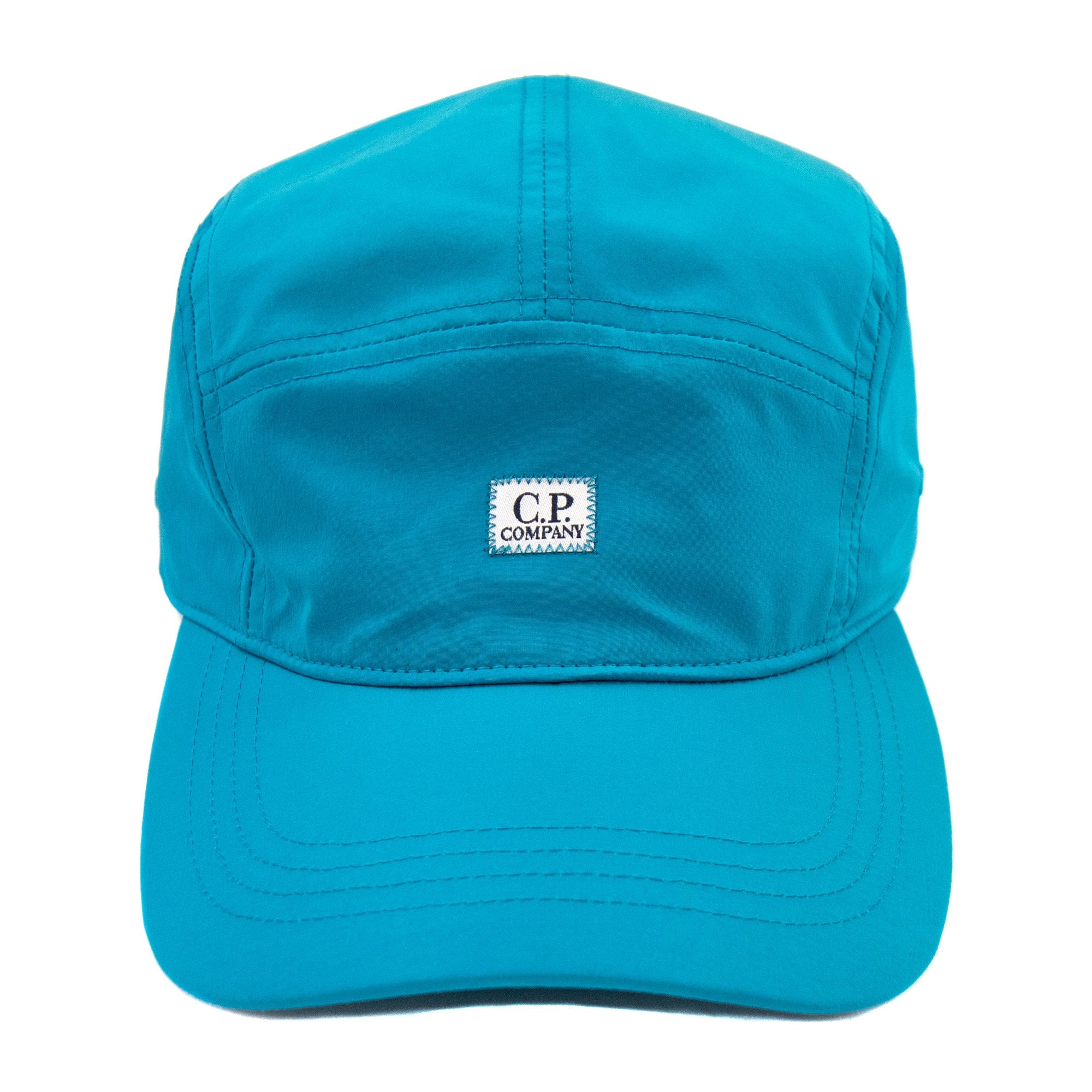 Cp Company Chrome Patch Logo 5 Panel Cap Tile Blue 825