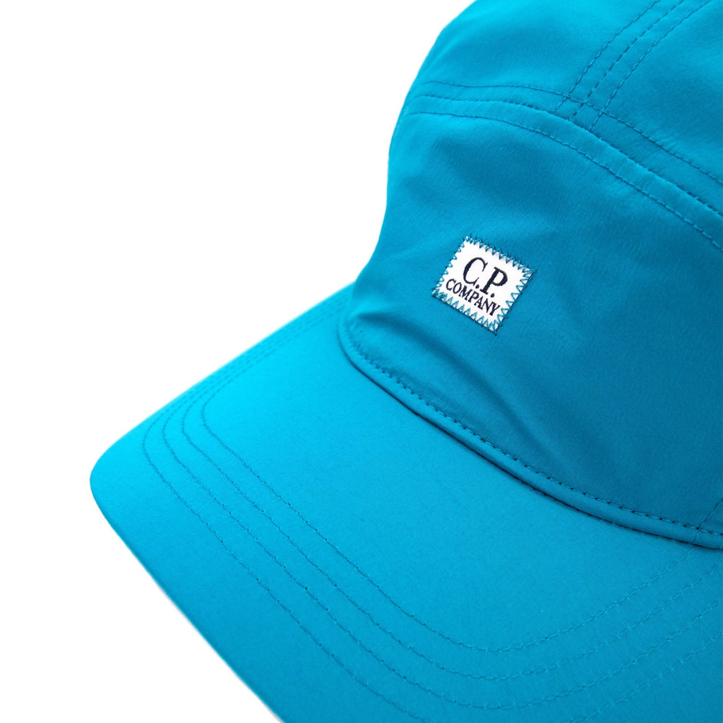 Cp Company Chrome Patch Logo 5 Panel Cap Tile Blue 825