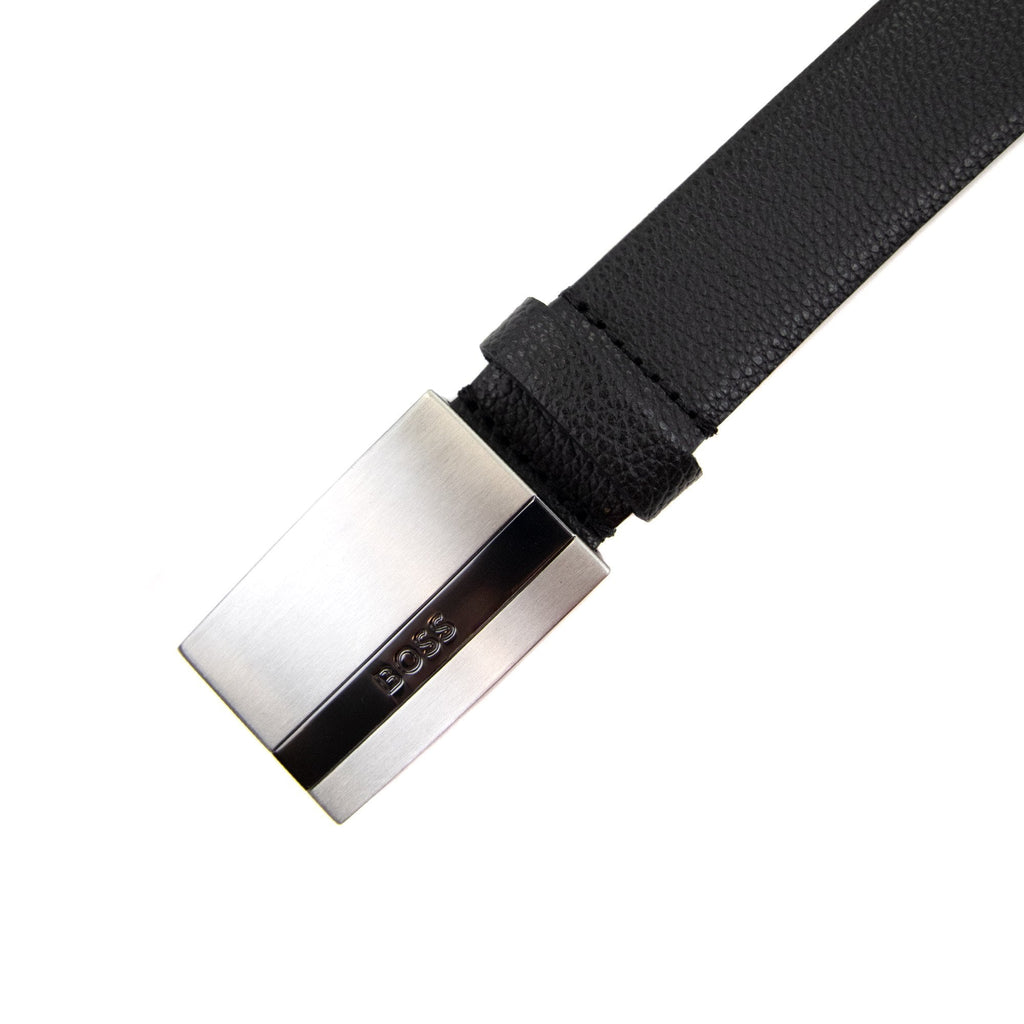 Hugo Boss Baxton Engraved Plaque Buckle Black 001