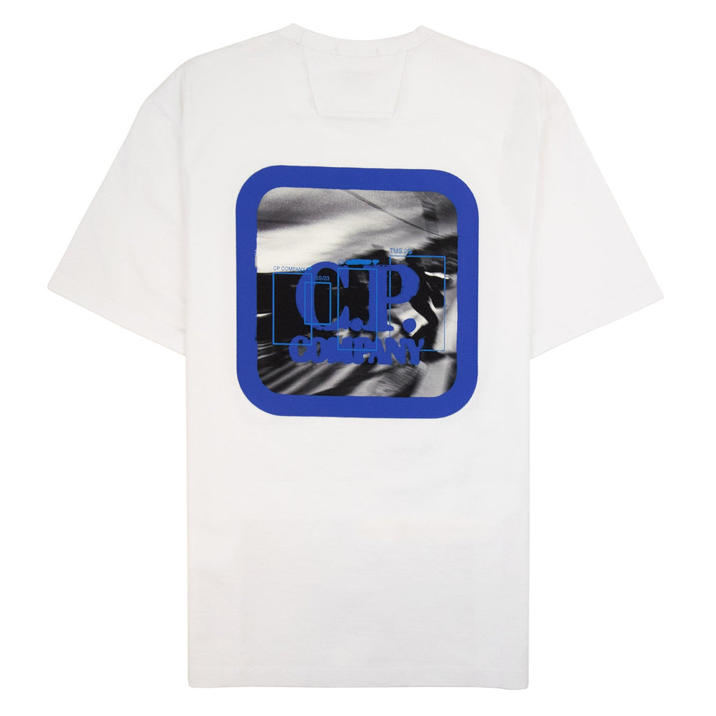 Cp Company Metropolis Series Mercerized Jersey Reverse Graphi White 101