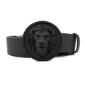 Versace Versus Tonal Round Lion Belt Black