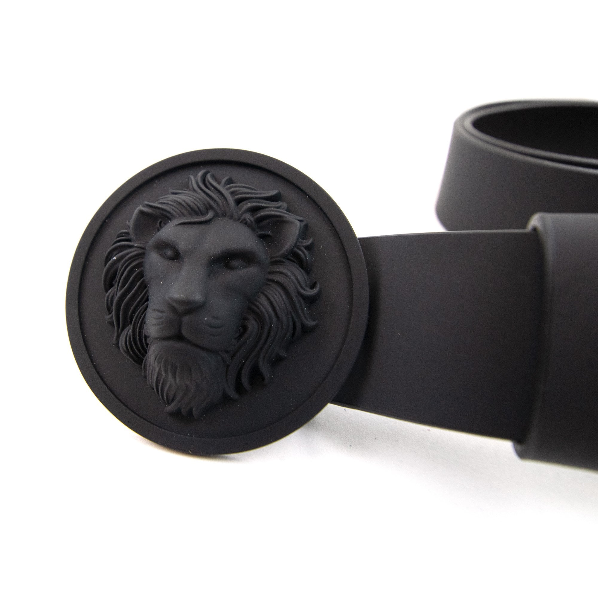 Versace Versus Tonal Round Lion Belt Black