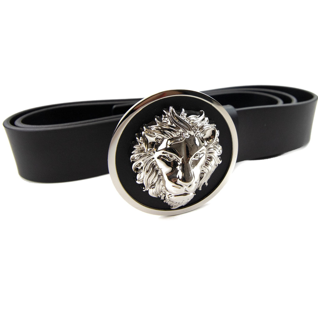 Versace Versus Round Lion Buckle Black/silver