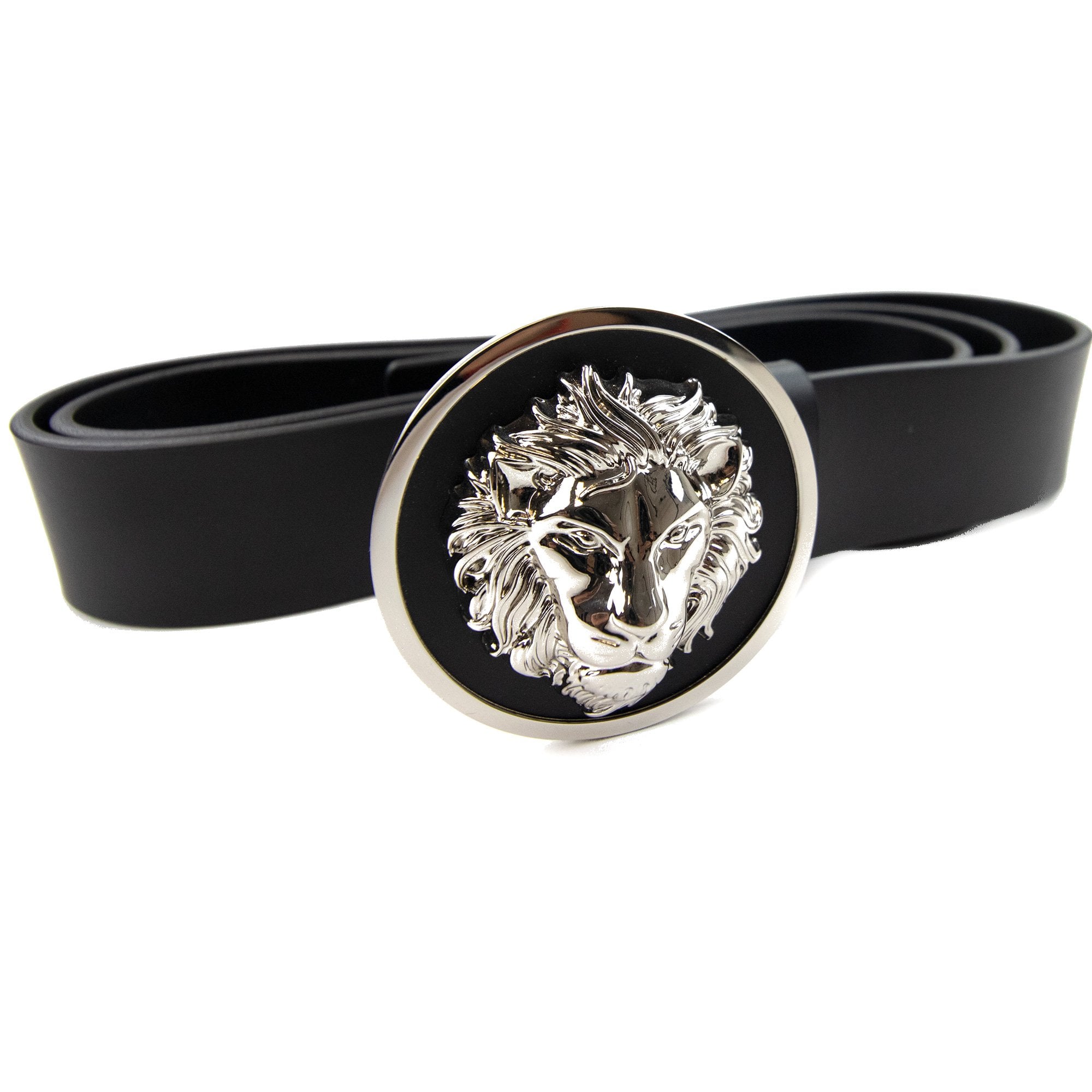 Versace Versus Round Lion Buckle Black/silver