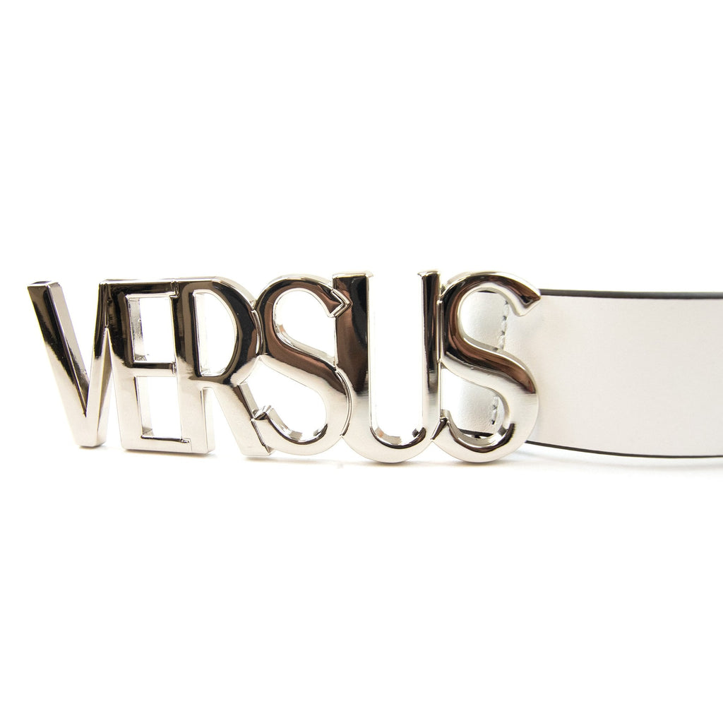 Versace Versus Capital Lettering Belt White