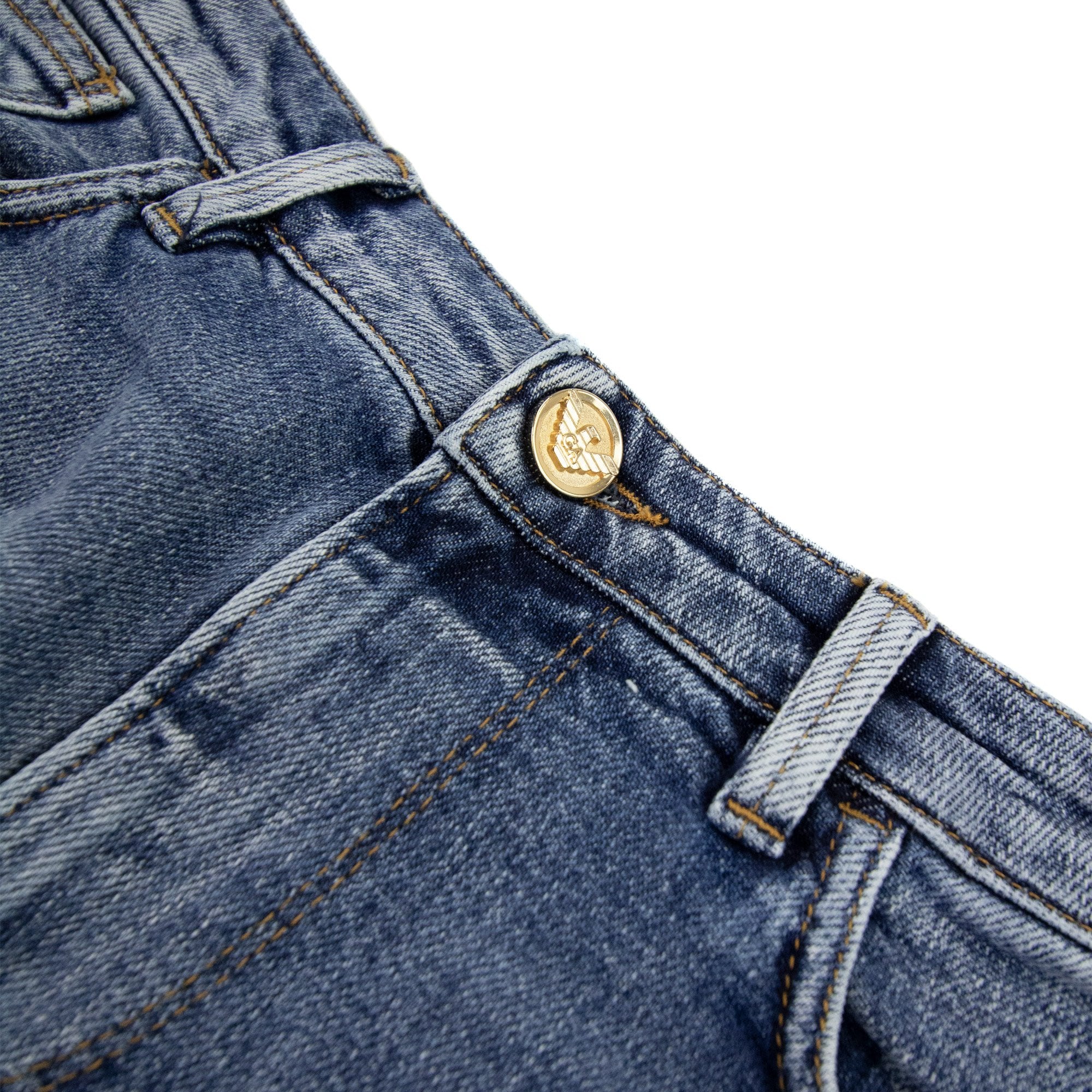 Emporio Armani J06 Slim-fit Ripped Light Denim Jeans Denim Blue