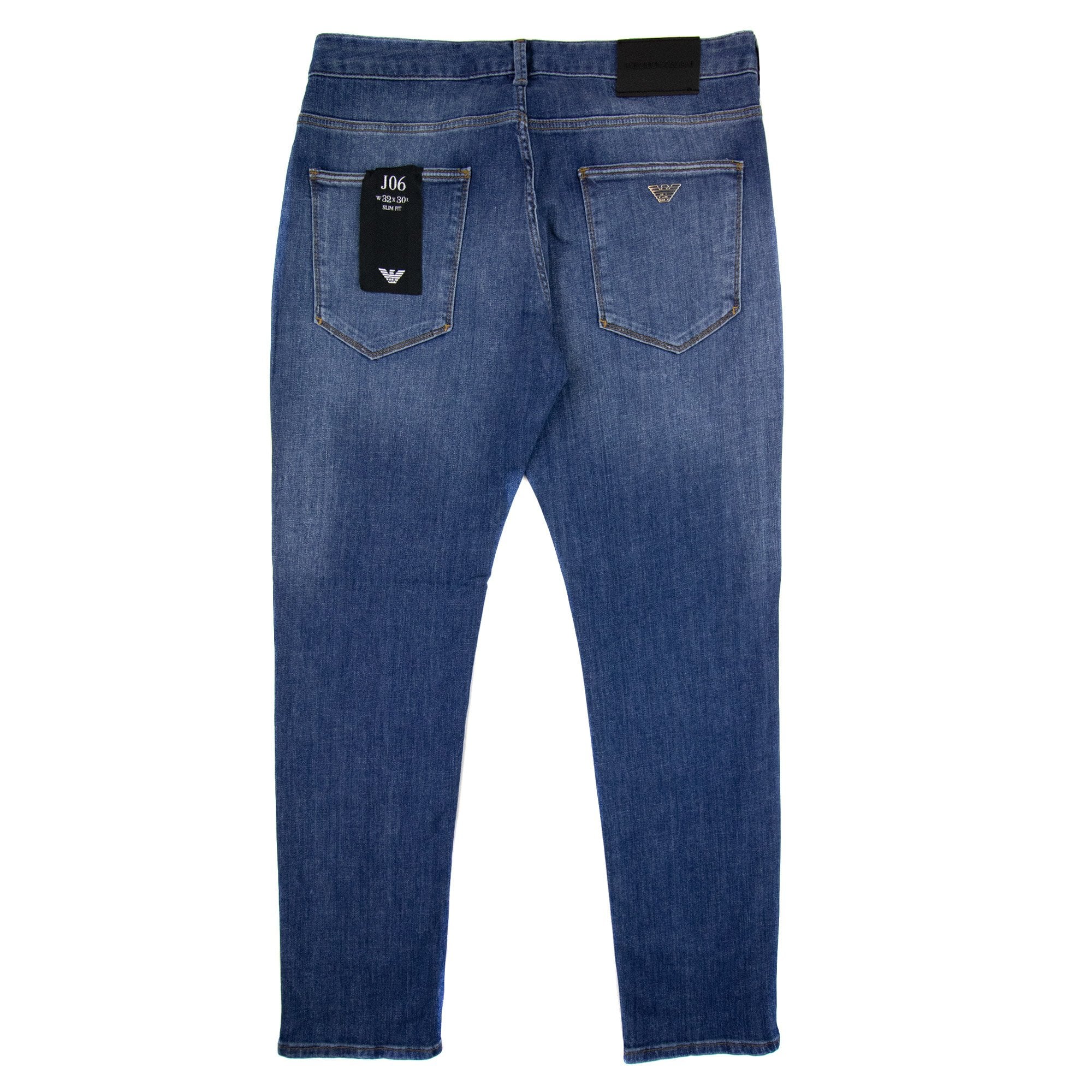 Emporio Armani J06 Slim-fit Comfort-denim Jeans Denim Mid Blue 0942