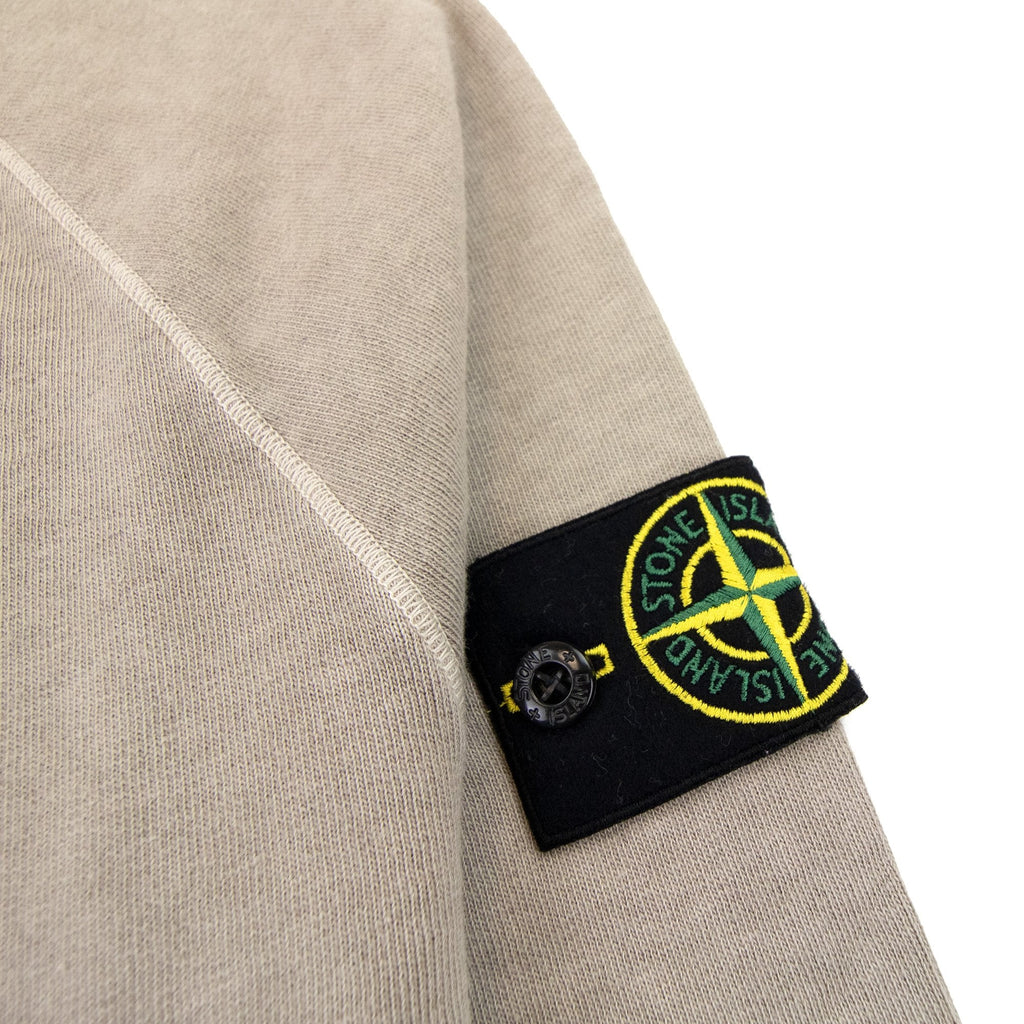 Stone Island 66360 Malfile Fleece Garment Dayed Sweatshirt Dove Grey V0192