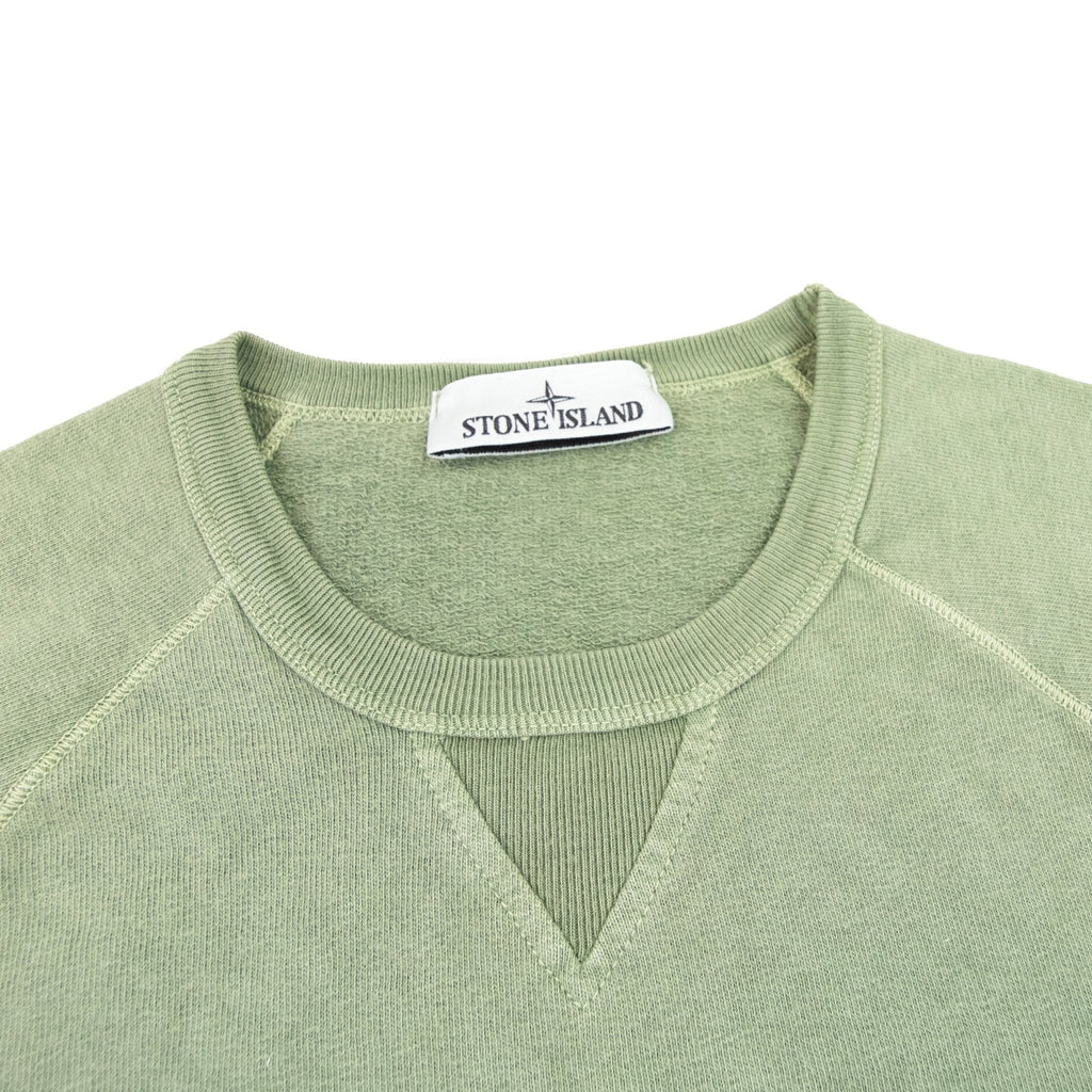 Stone Island 66360 Malfile Fleece Garment Dayed Sweatshirt Khaki V0155