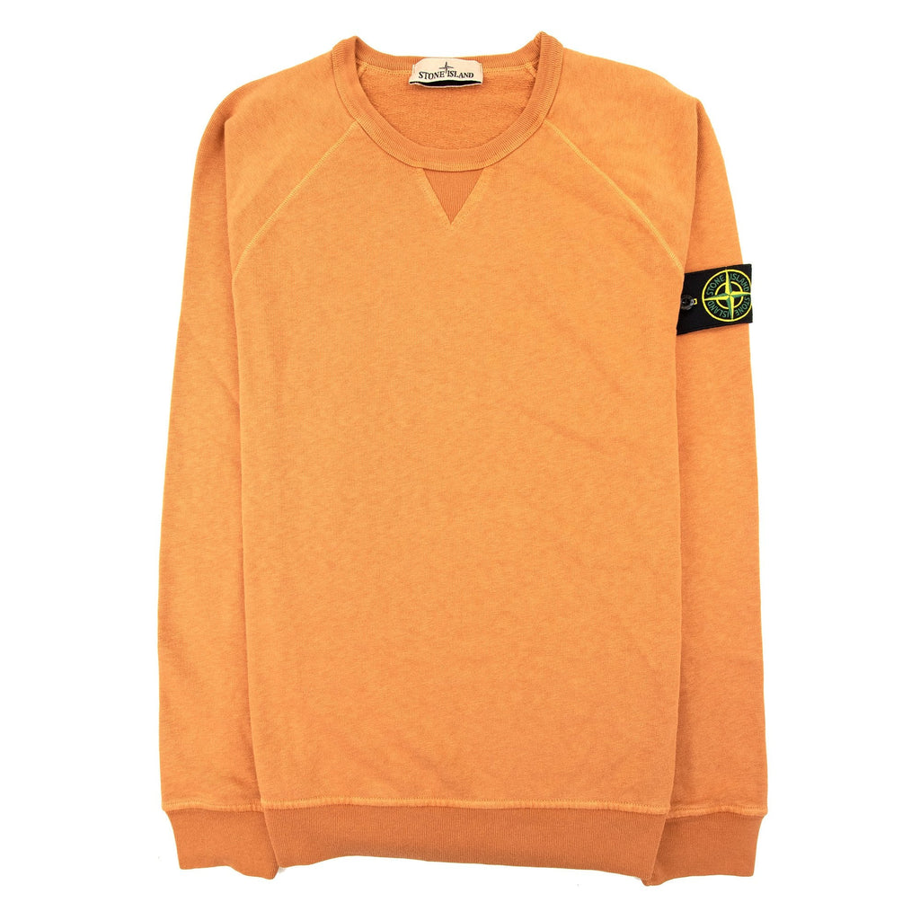 Stone Island 66360 Malfile Fleece Garment Dayed Sweatshirt Sienna Brown V0073