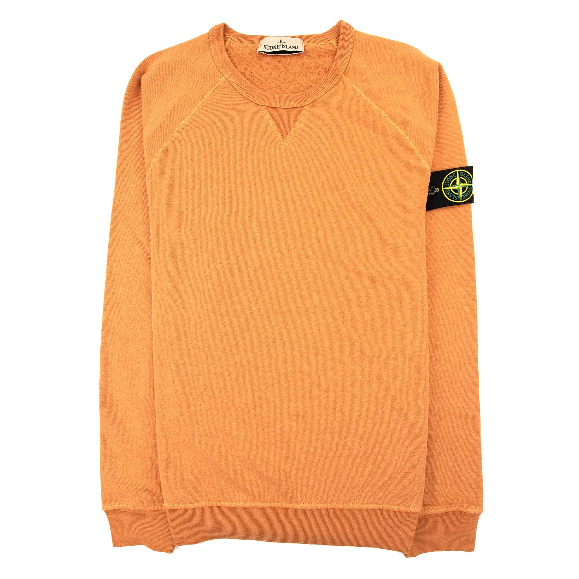 Stone Island 66360 Malfile Fleece Garment Dayed Sweatshirt Sienna Brown V0073