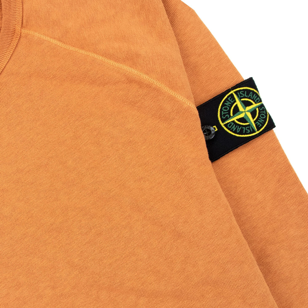 Stone Island 66360 Malfile Fleece Garment Dayed Sweatshirt Sienna Brown V0073