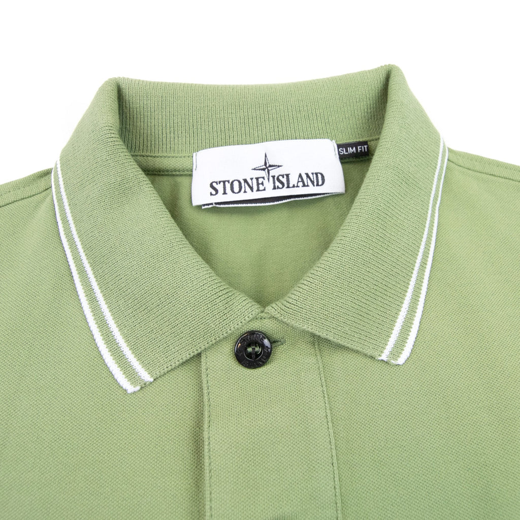 Stone Island 22s18 Slim Fit Polo Shirt Sage V0055