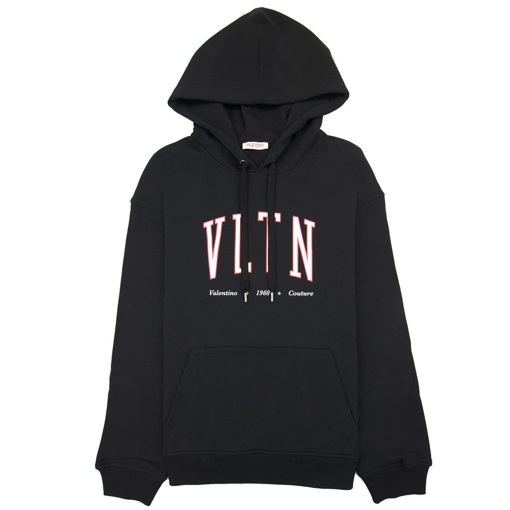 Valentino Vltn College Logo Popover Hoody Black
