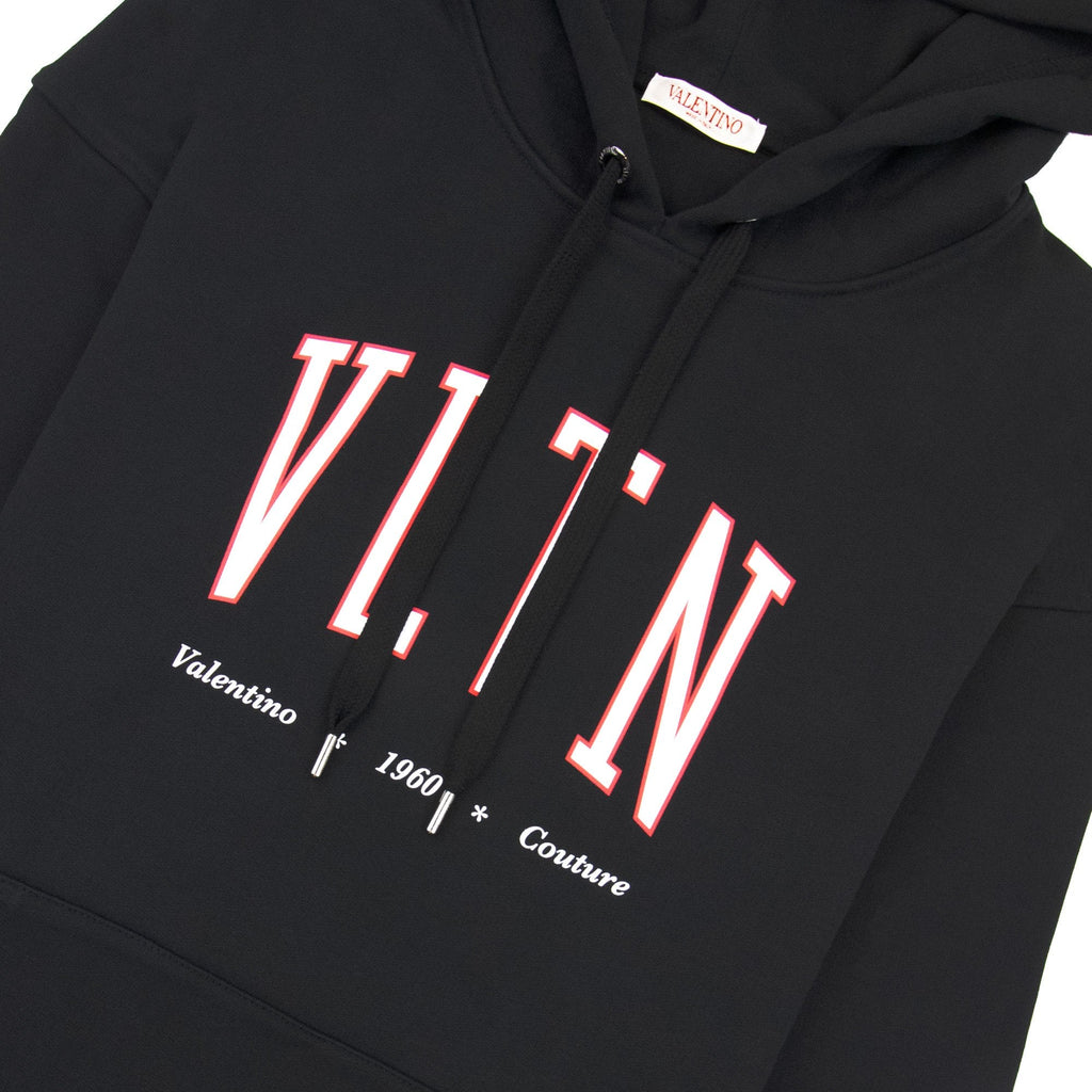 Valentino Vltn College Logo Popover Hoody Black