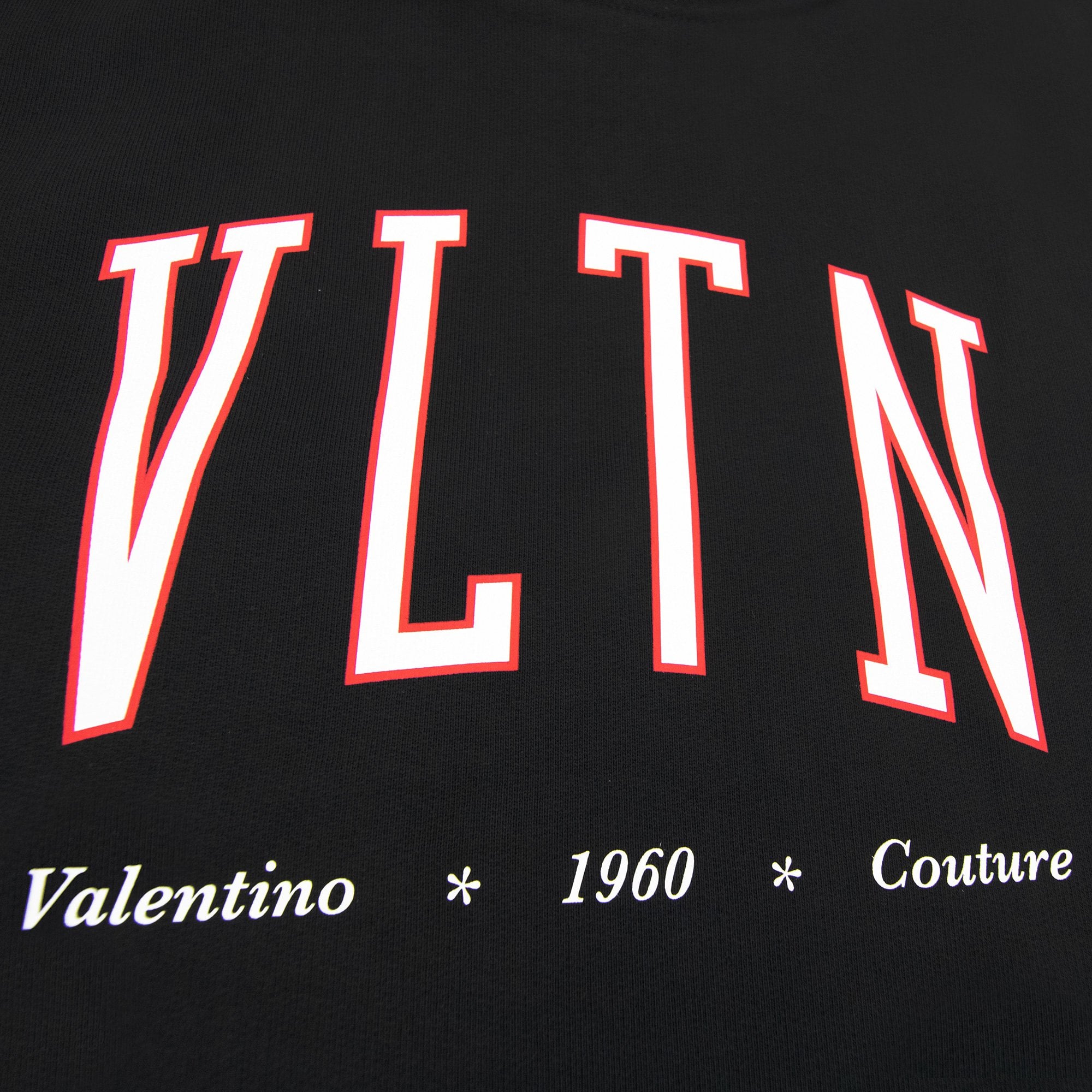 Valentino Vltn College Logo Popover Hoody Black