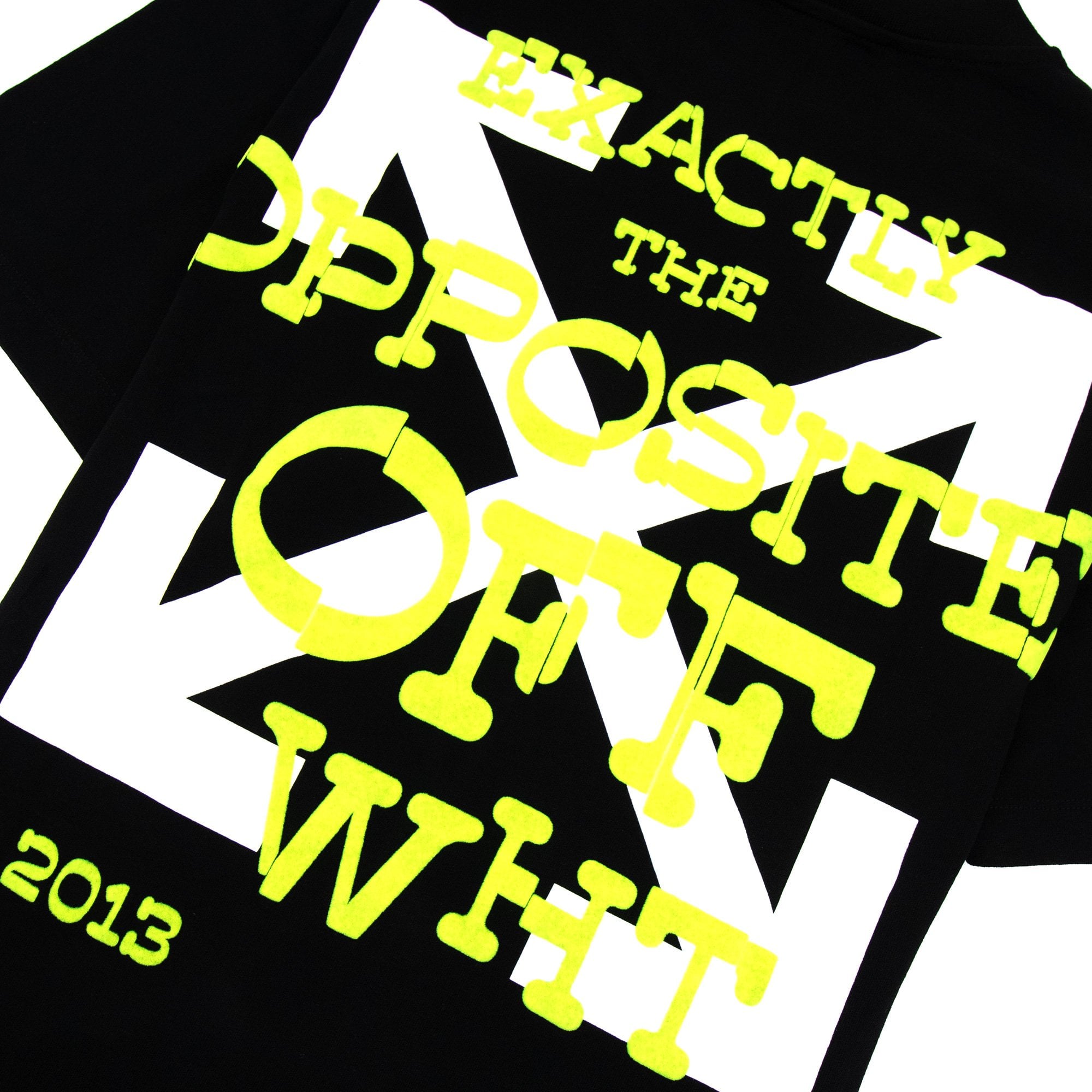Off White Opposite Arrow Slim T-shirt Black/lime