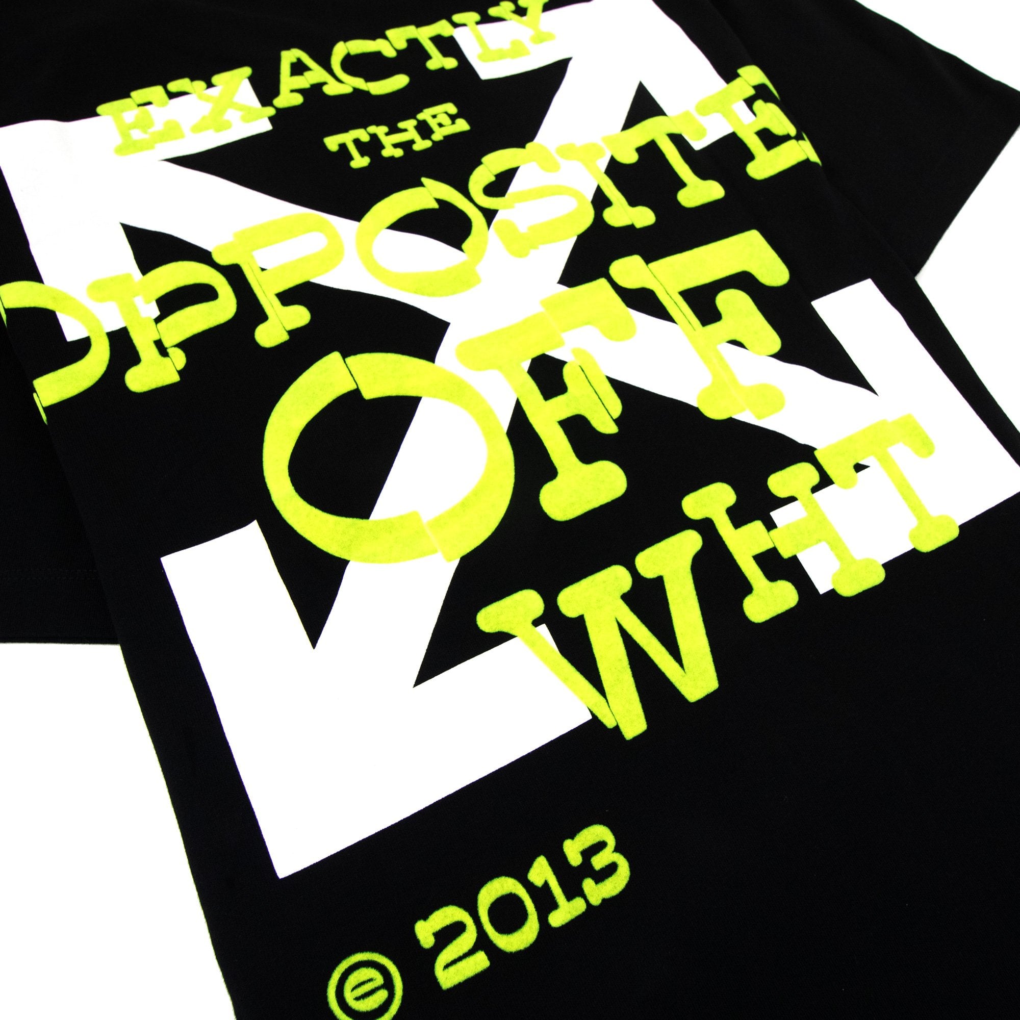 Off White Opposite Arrow Slim T-shirt Black/lime