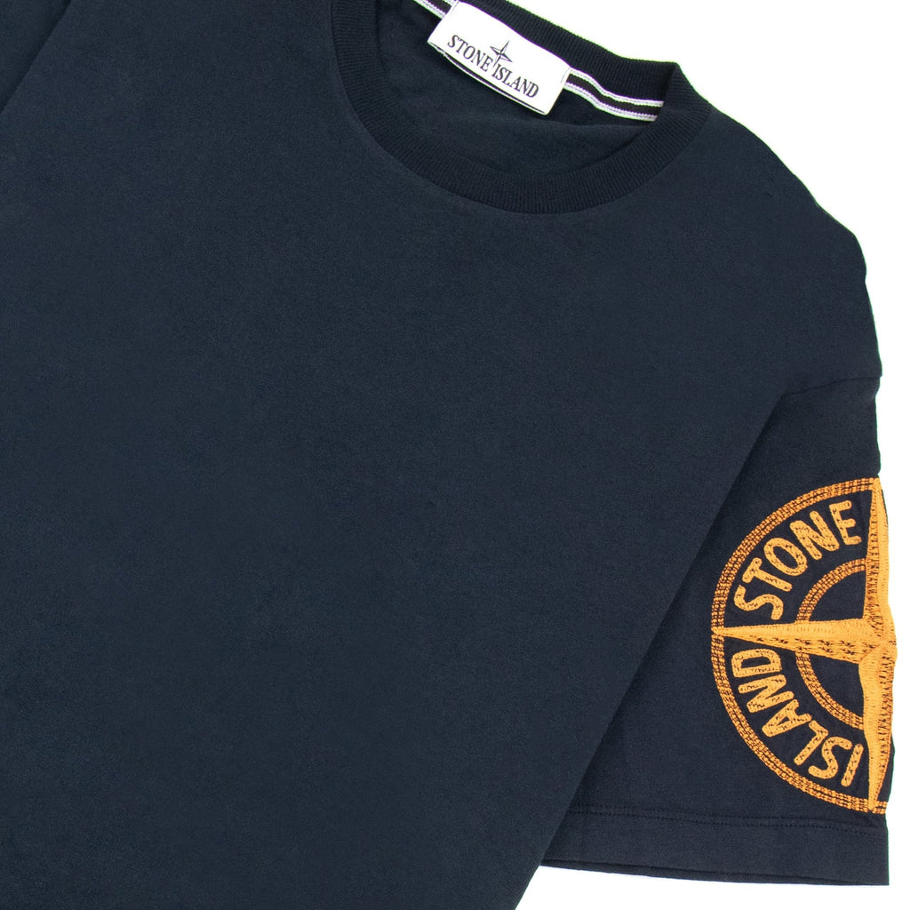 Stone Island 21578 20/1 Embroidered Logo T Shirt Navy V0020