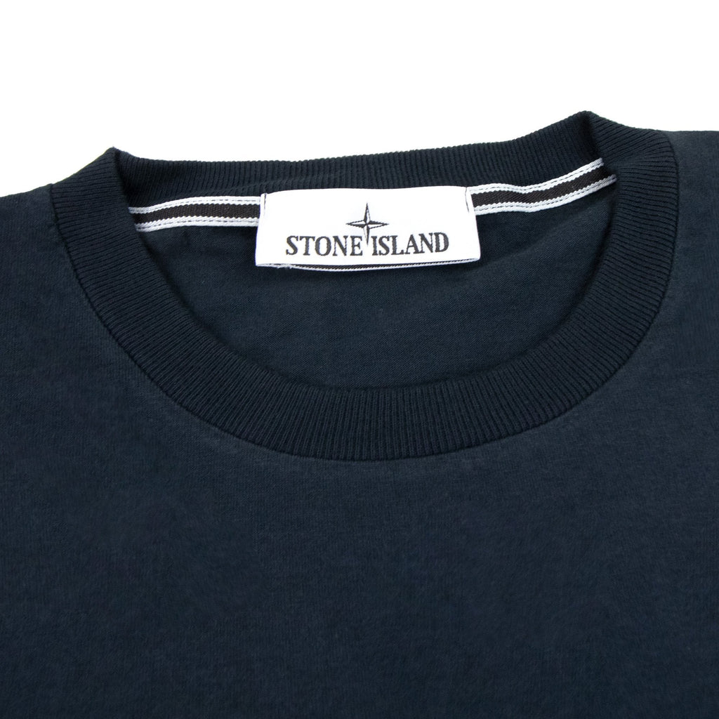 Stone Island 21578 20/1 Embroidered Logo T Shirt Navy V0020