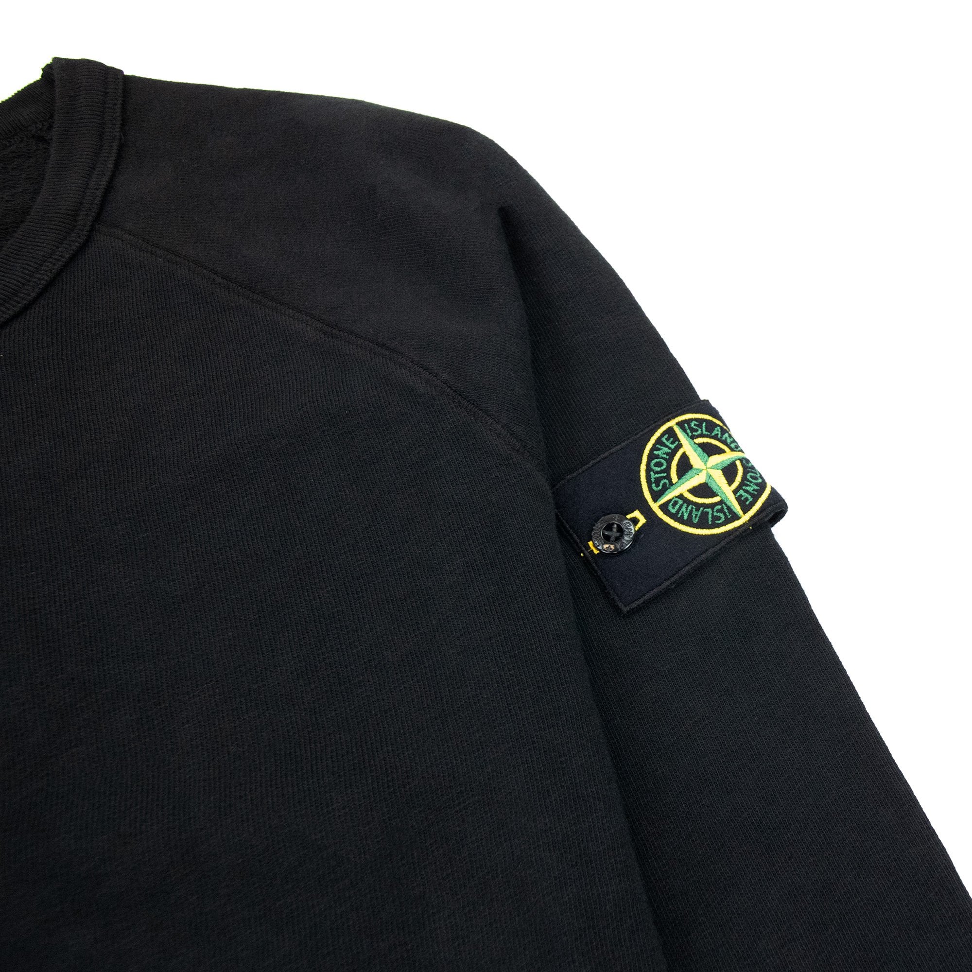 Stone Island 66360 Malfile Fleece Garment Dyed Sweatshirt Black V0029