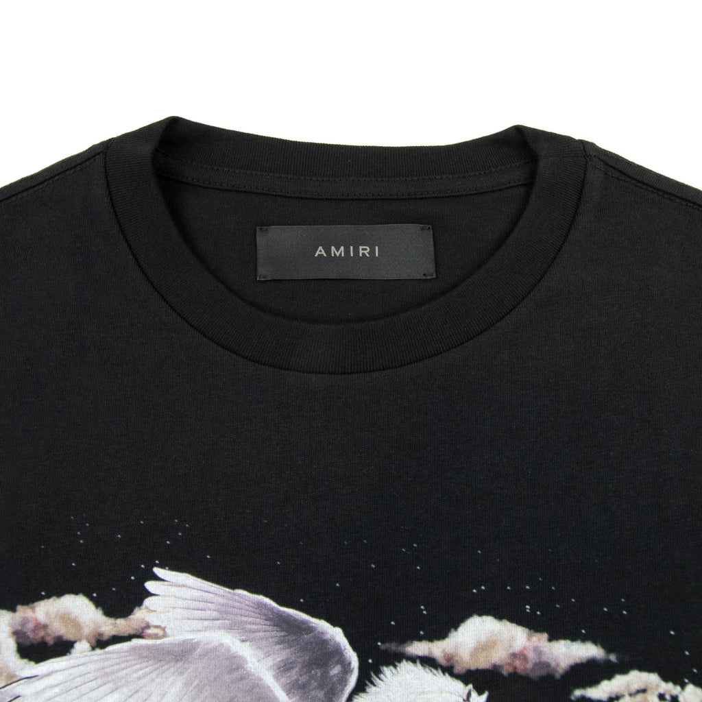 Amiri Pegasus Script Logo T Shirt Black 001