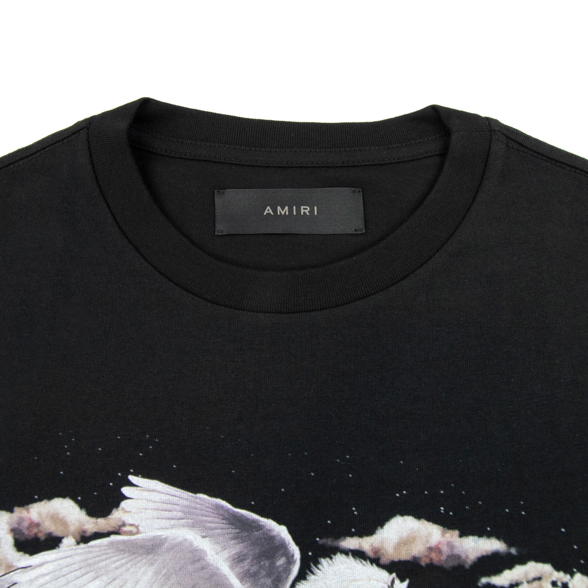 Amiri Pegasus Script Logo T Shirt Black 001
