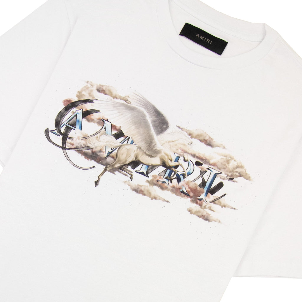 Amiri Pegasus Script Logo T Shirt White 100