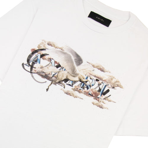 Amiri Pegasus Script Logo T Shirt White 100