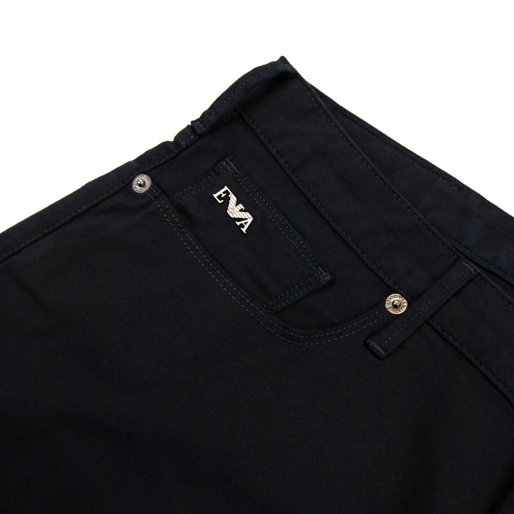 Emporio Armani J06 Slim-fit Stretch-gabardine Jeans Black
