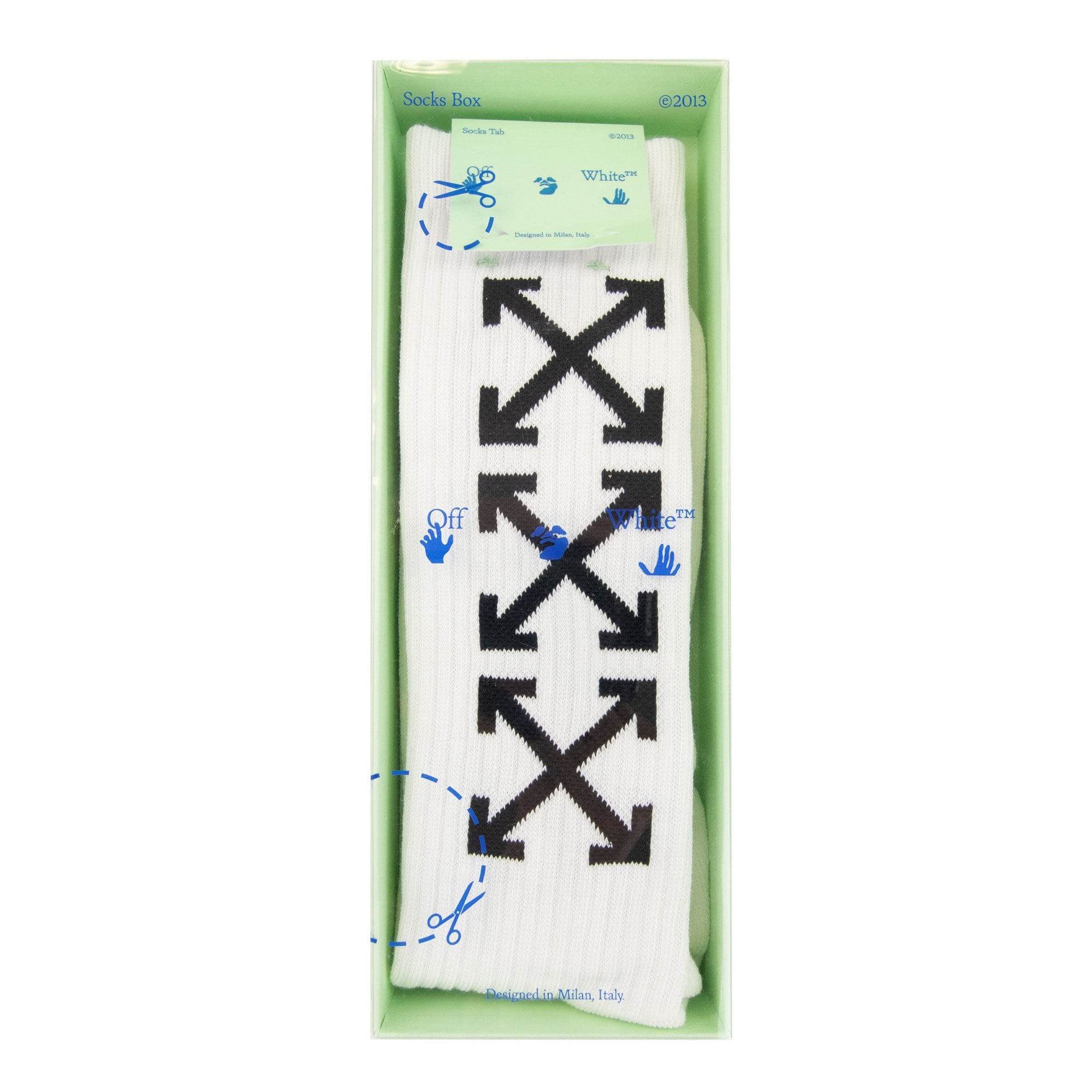 Off White Off-white Arrow Bookish Socks White/black