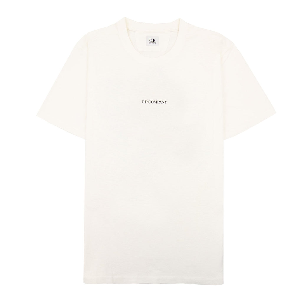 Cp Company 30/1 Jersey Reverse Print T Shirt White 103