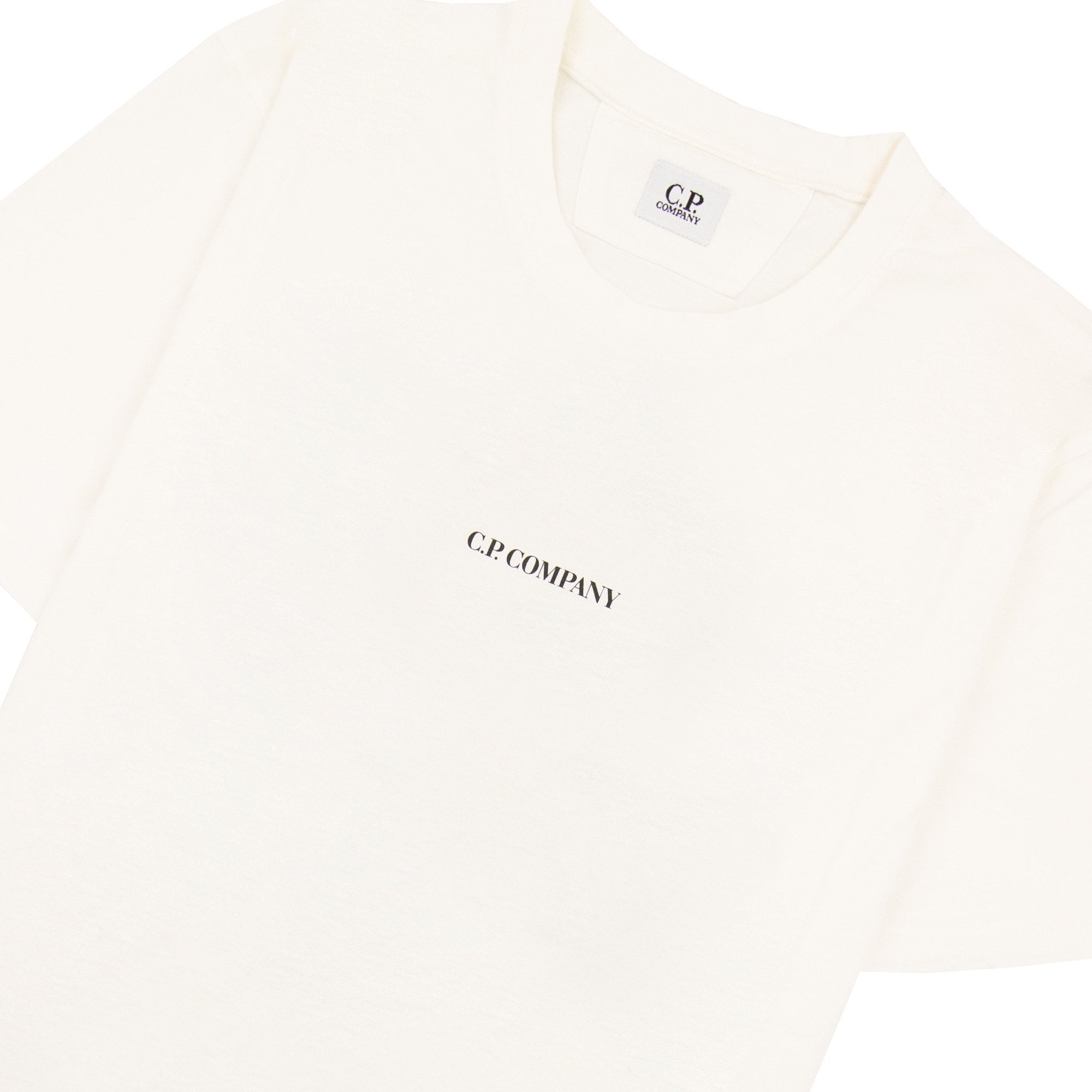 Cp Company 30/1 Jersey Reverse Print T Shirt White 103