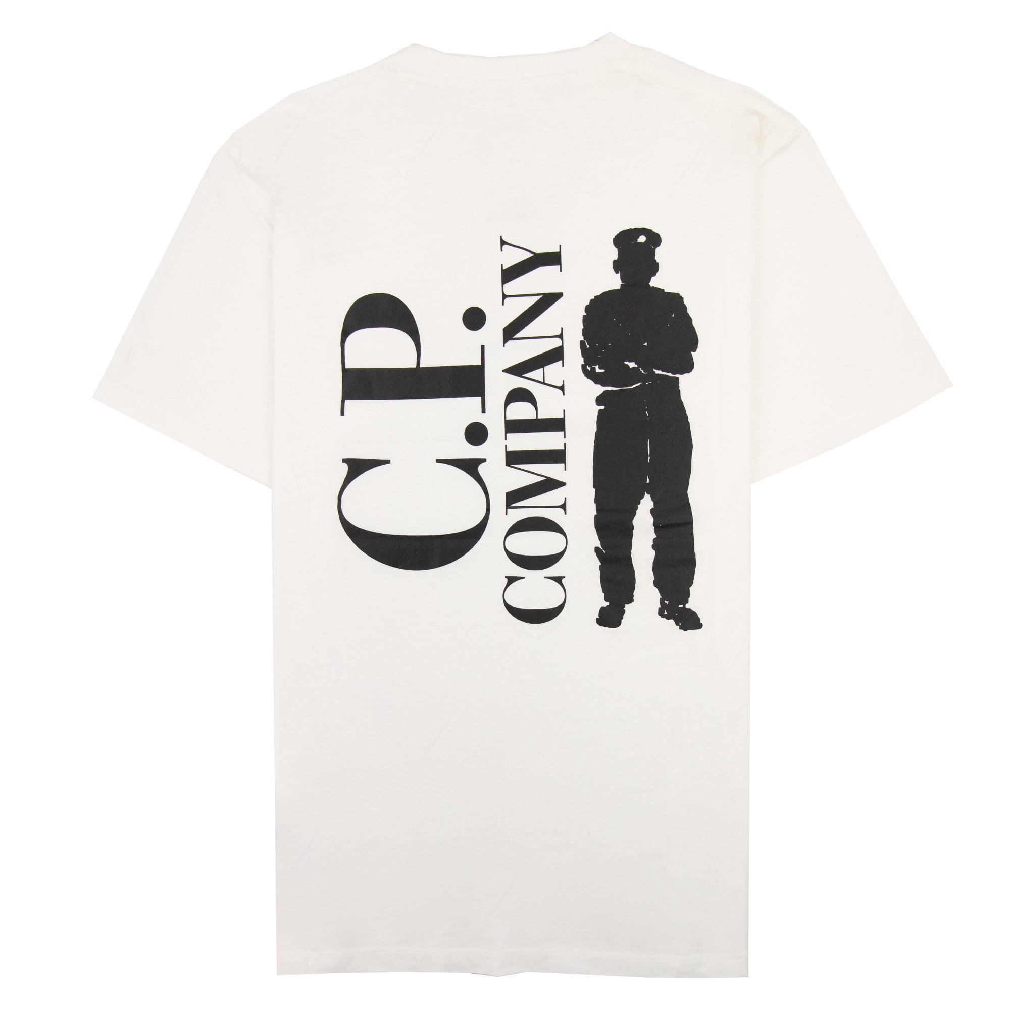 Cp Company 30/1 Jersey Reverse Print T Shirt White 103