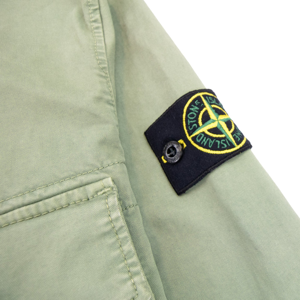 Stone Island 10304 Organic Cotton Old Treatment Overshirt Sage Green V0155
