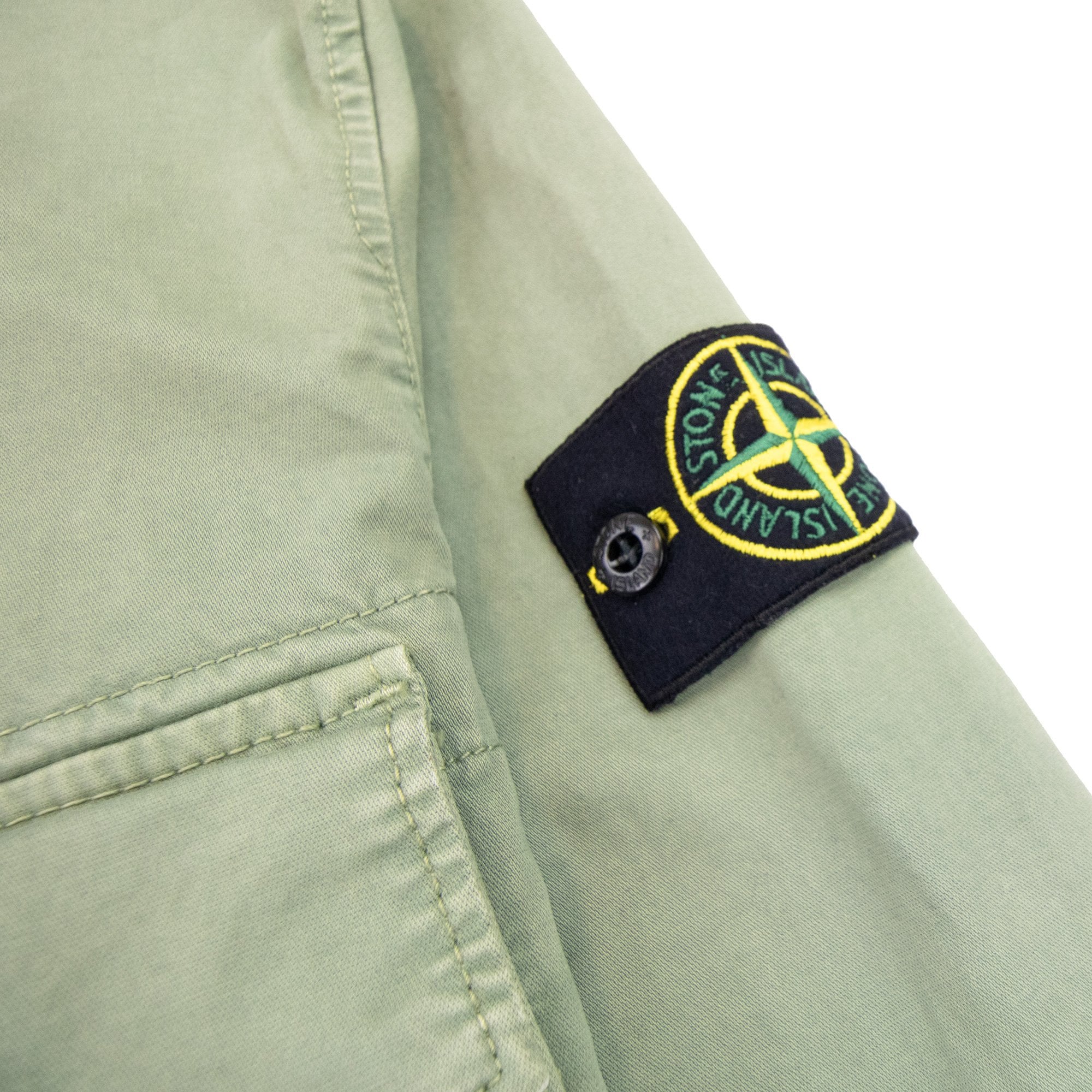 Stone Island 10304 Organic Cotton Old Treatment Overshirt Sage Green V0155