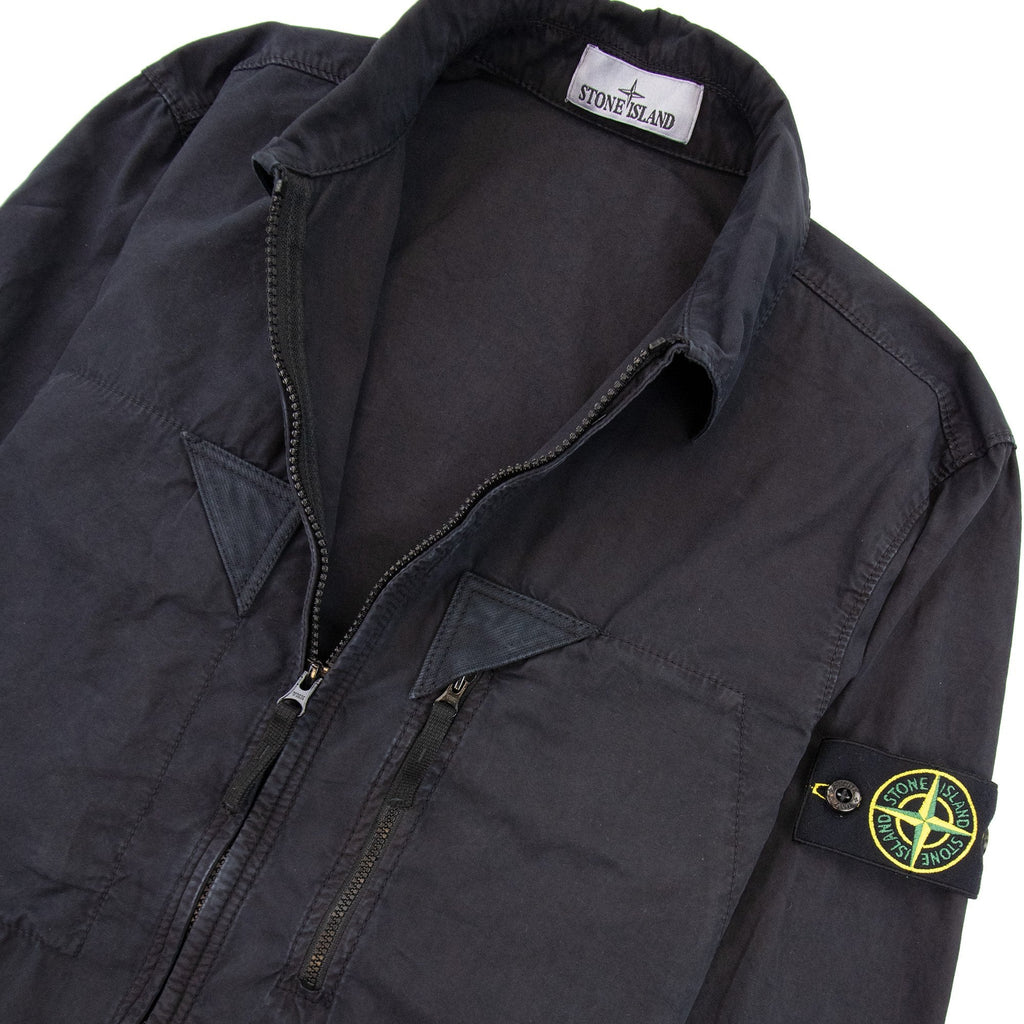 Stone Island 106wn Old Treatment Overshirt Navy V0120