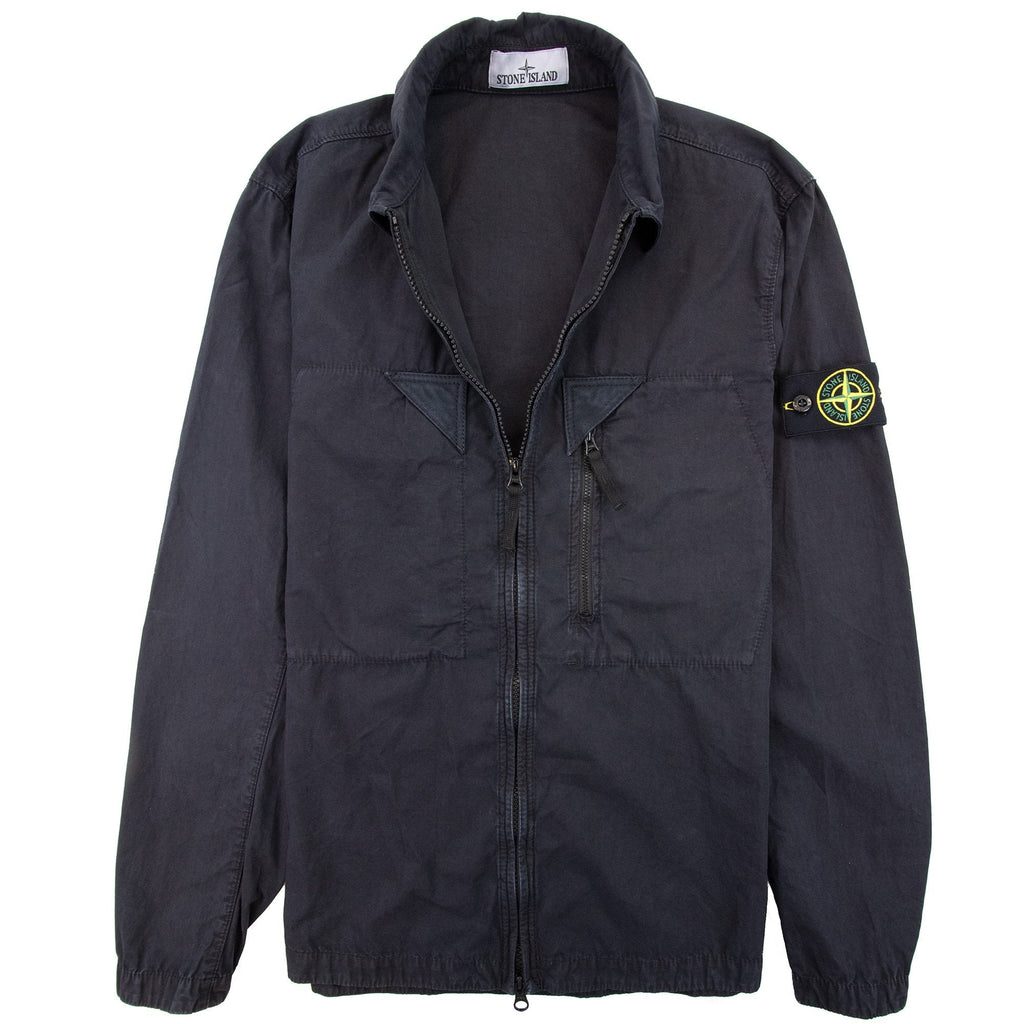 Stone Island 106wn Old Treatment Overshirt Navy V0120