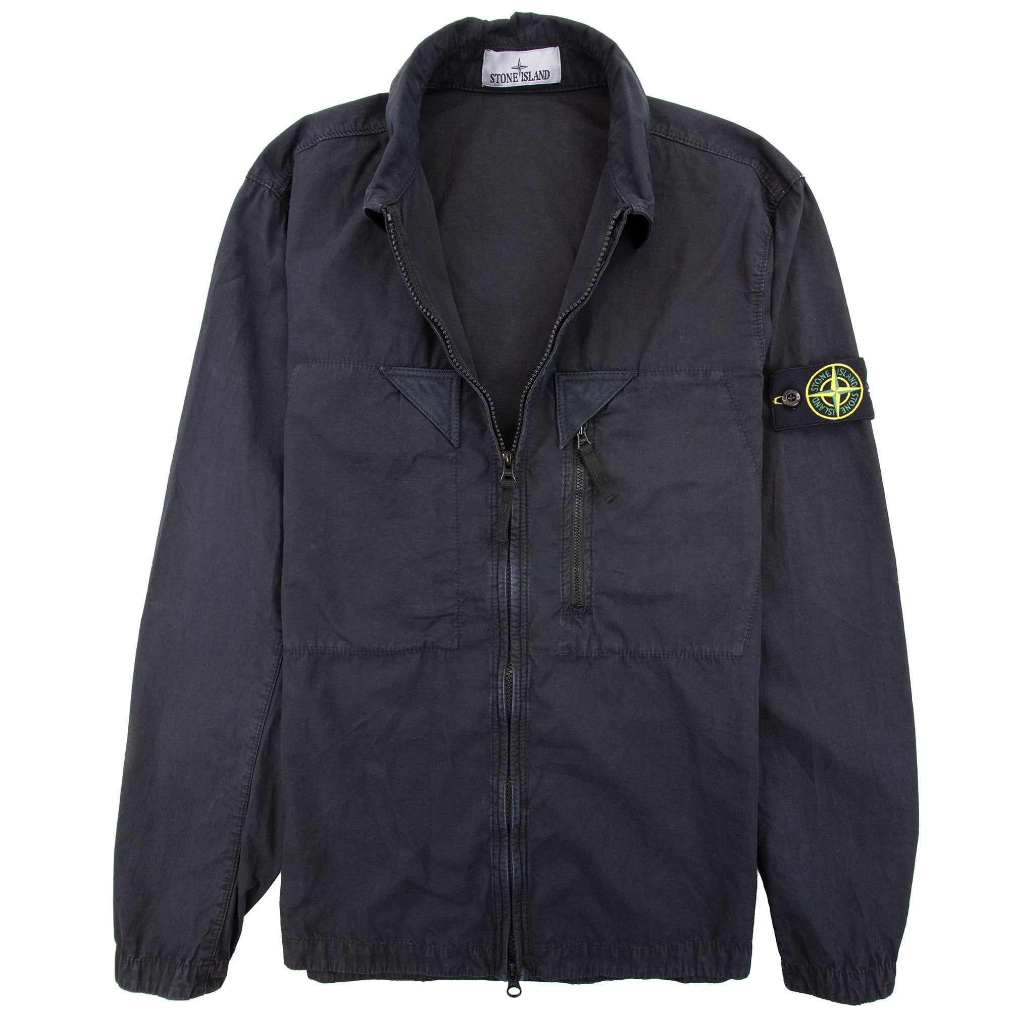 Stone Island 106wn Old Treatment Overshirt Navy V0120