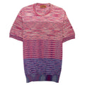 Missoni Degrade Stripes Knit S/s T Shirt Pink Multi S505y