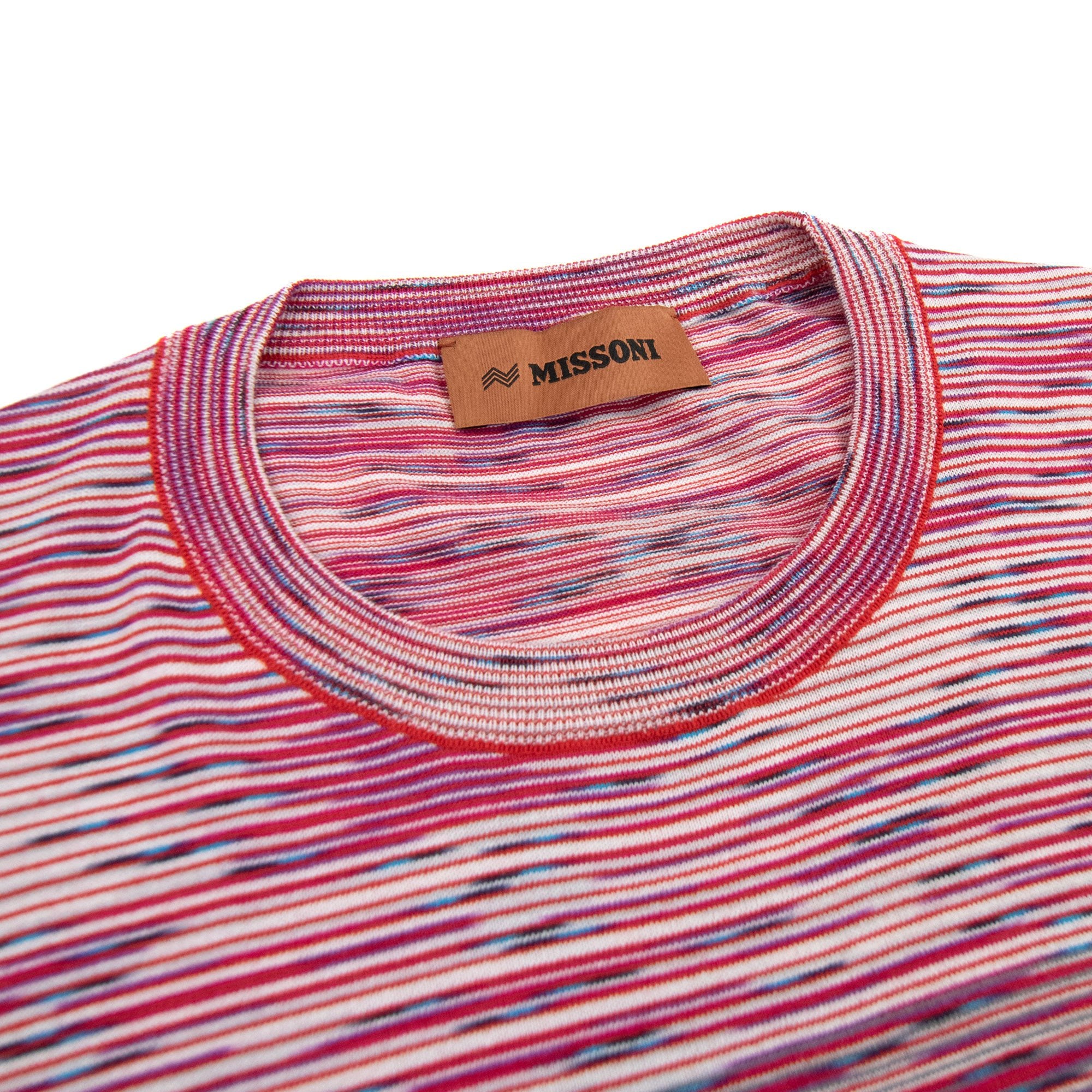 Missoni Degrade Stripes Knit S/s T Shirt Pink Multi S505y