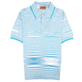 Missoni Slub Cotton Polo Shirt Sky Blue F705l
