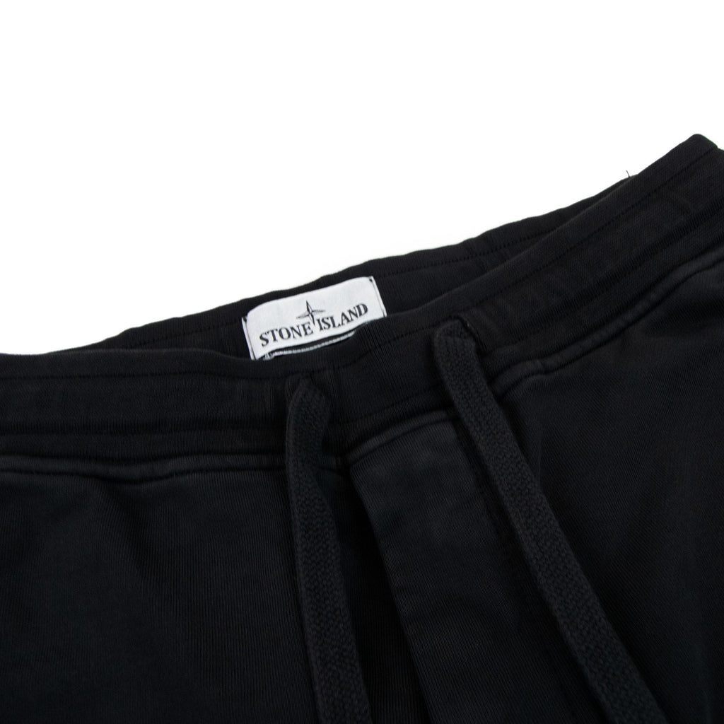 Stone Island 64520 Brushed Cotton Fleece Slim Fit Black V0029