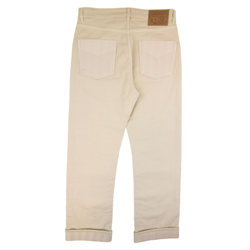 Missoni Knitted Inserts Stretchy 5 Pocket Trouser Cream S016s