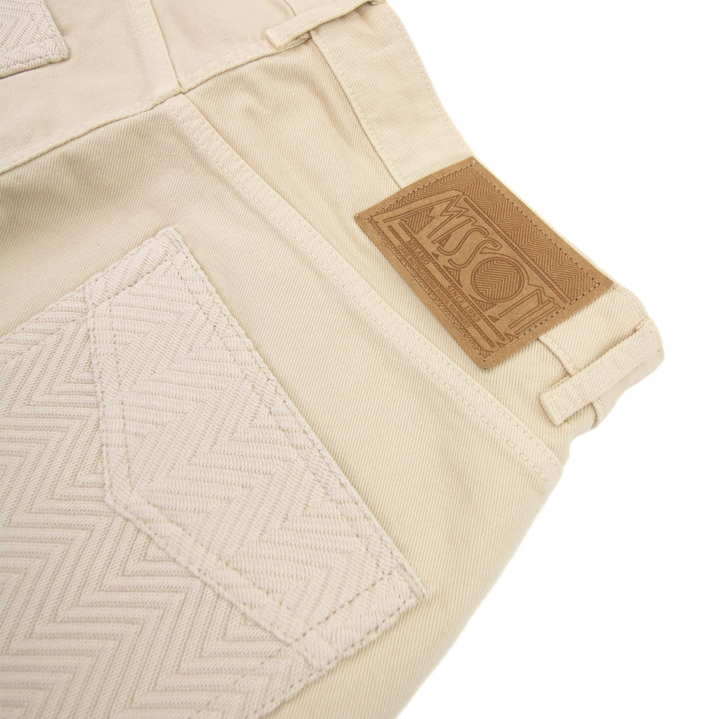 Missoni Knitted Inserts Stretchy 5 Pocket Trouser Cream S016s